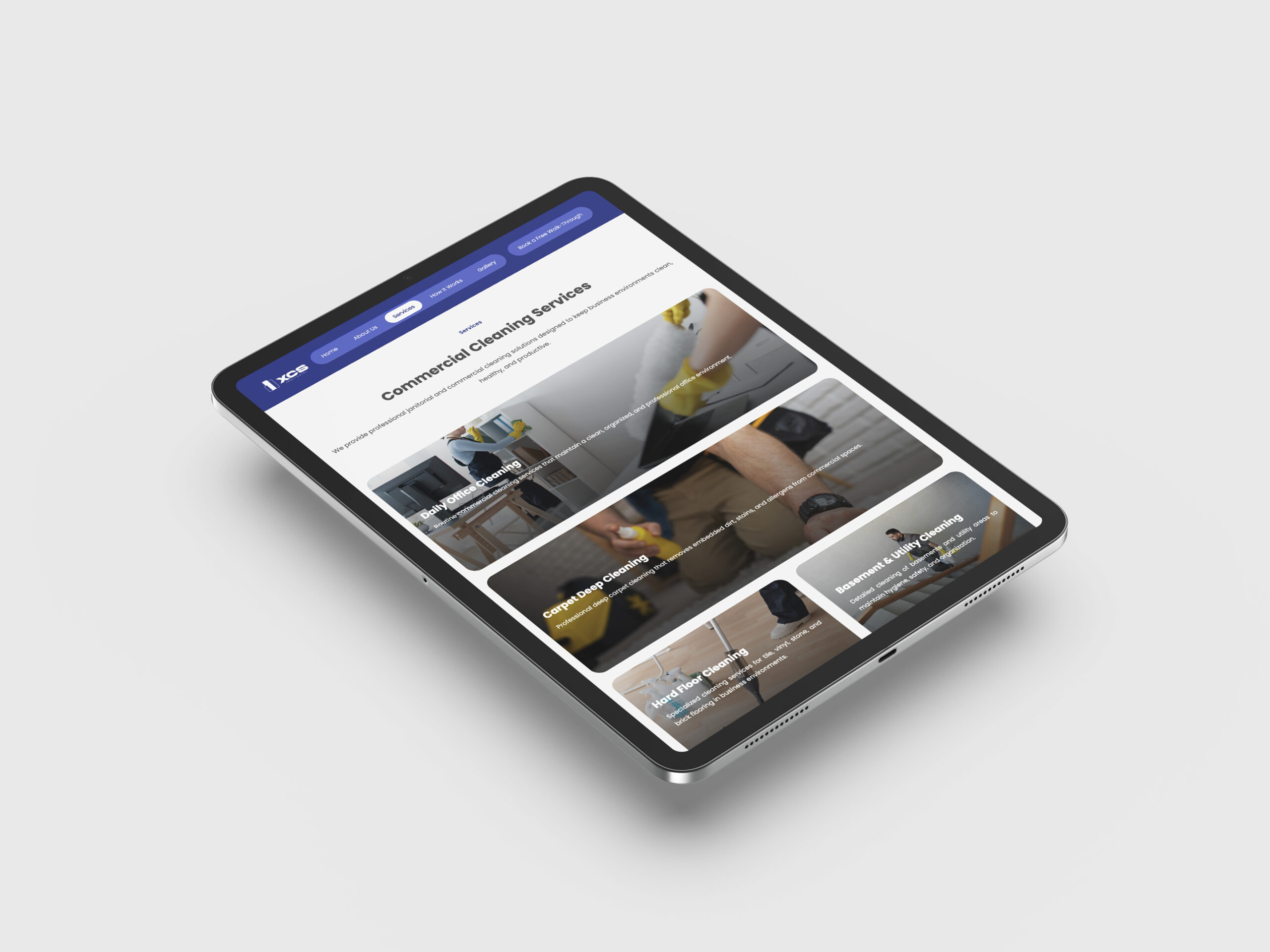 Diseño del sitio web de limpieza comercial
